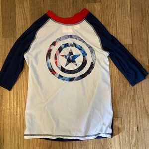 Boys Captain America Swim Shirt